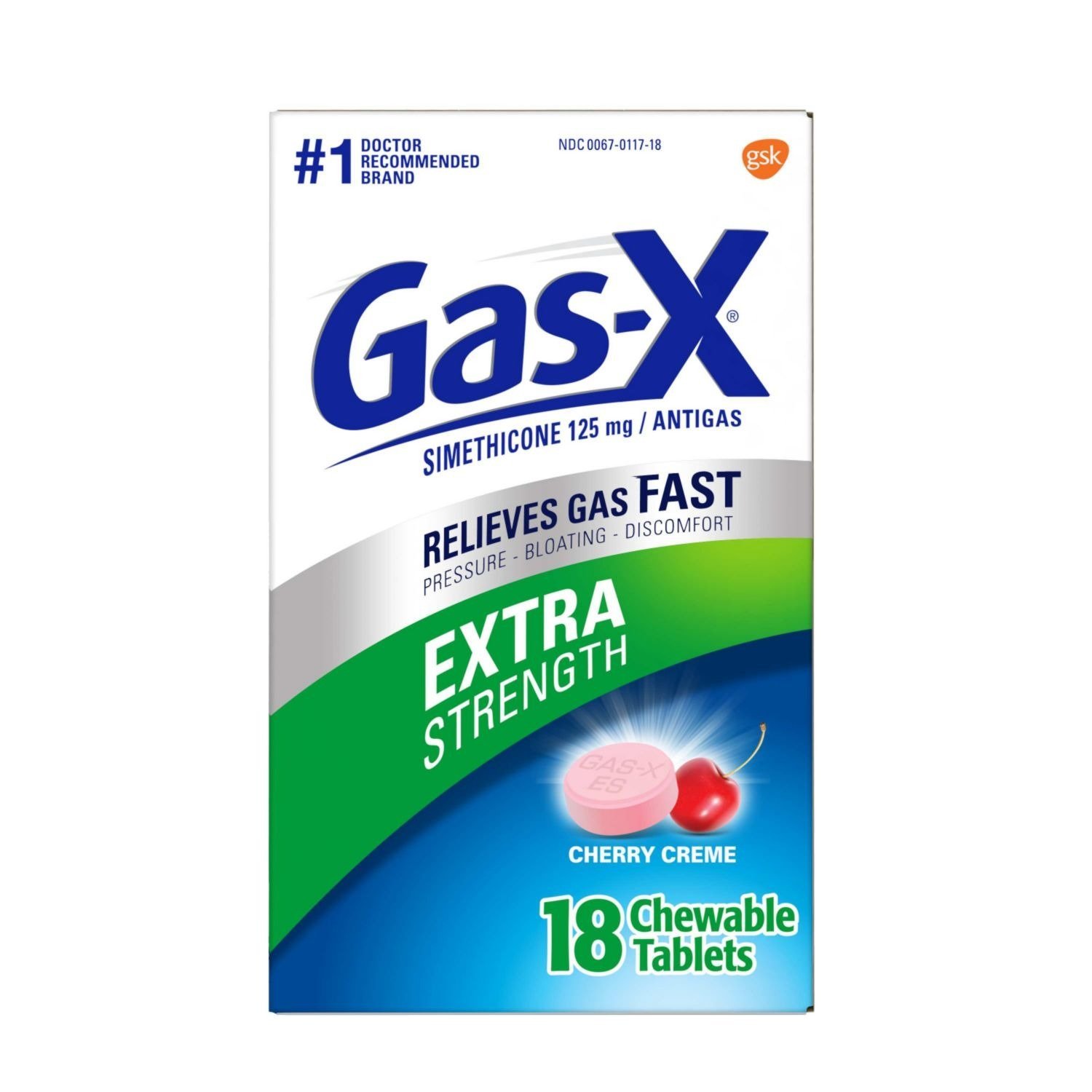 Gas-X Antigas Extra Strength Chewable Tablets Cherry (18ct)