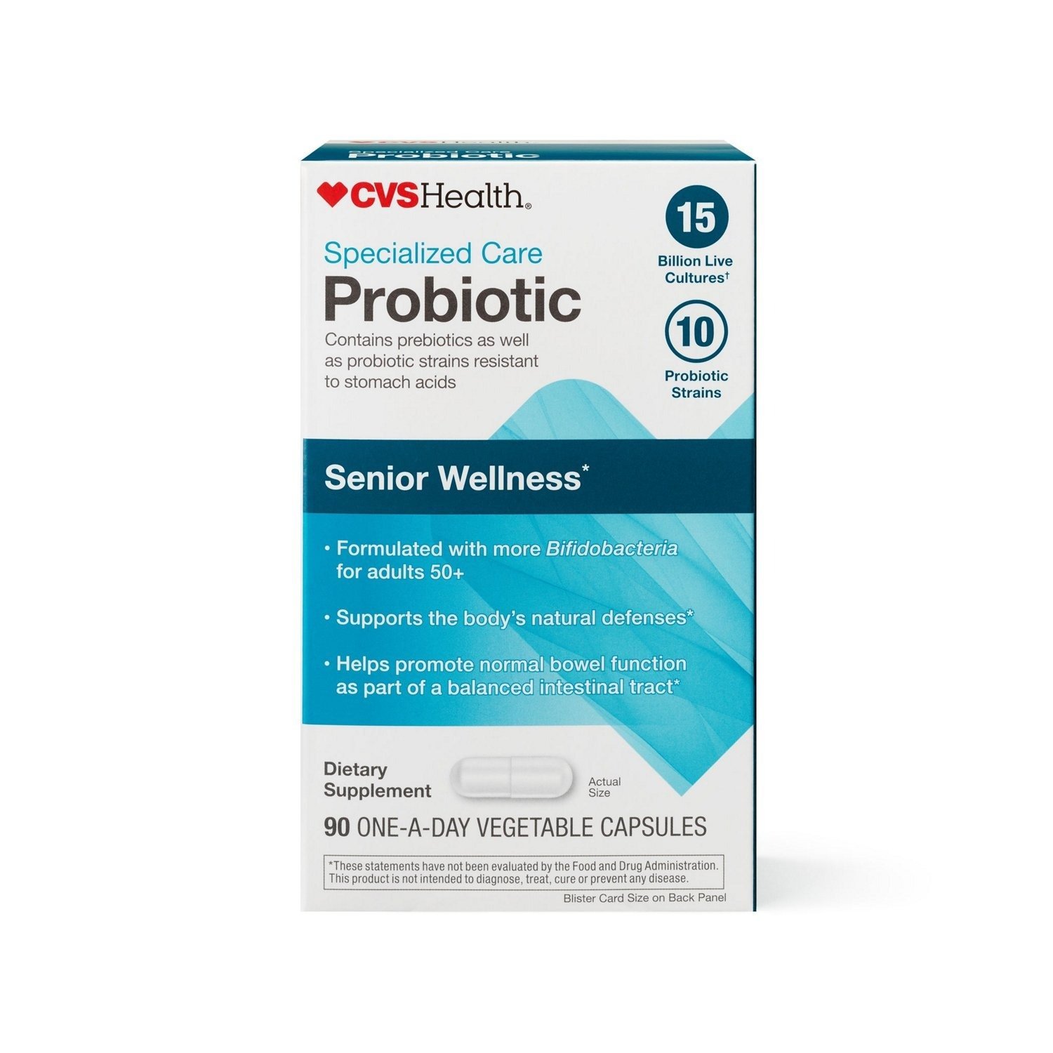 Cvs Pharmacy Senior Probiotic 90 One-a-day Capsules