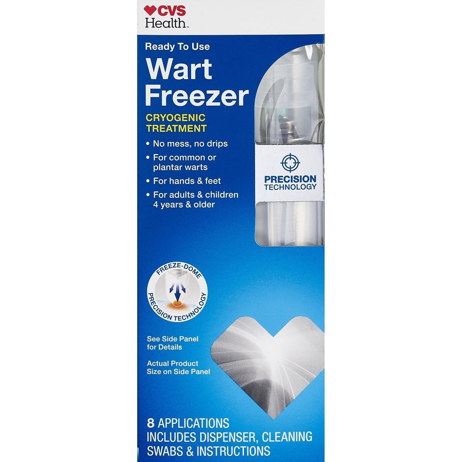 CVS Health Ready To Use Wart Freezer (Cryogenic Treatment, 8 Applications)
