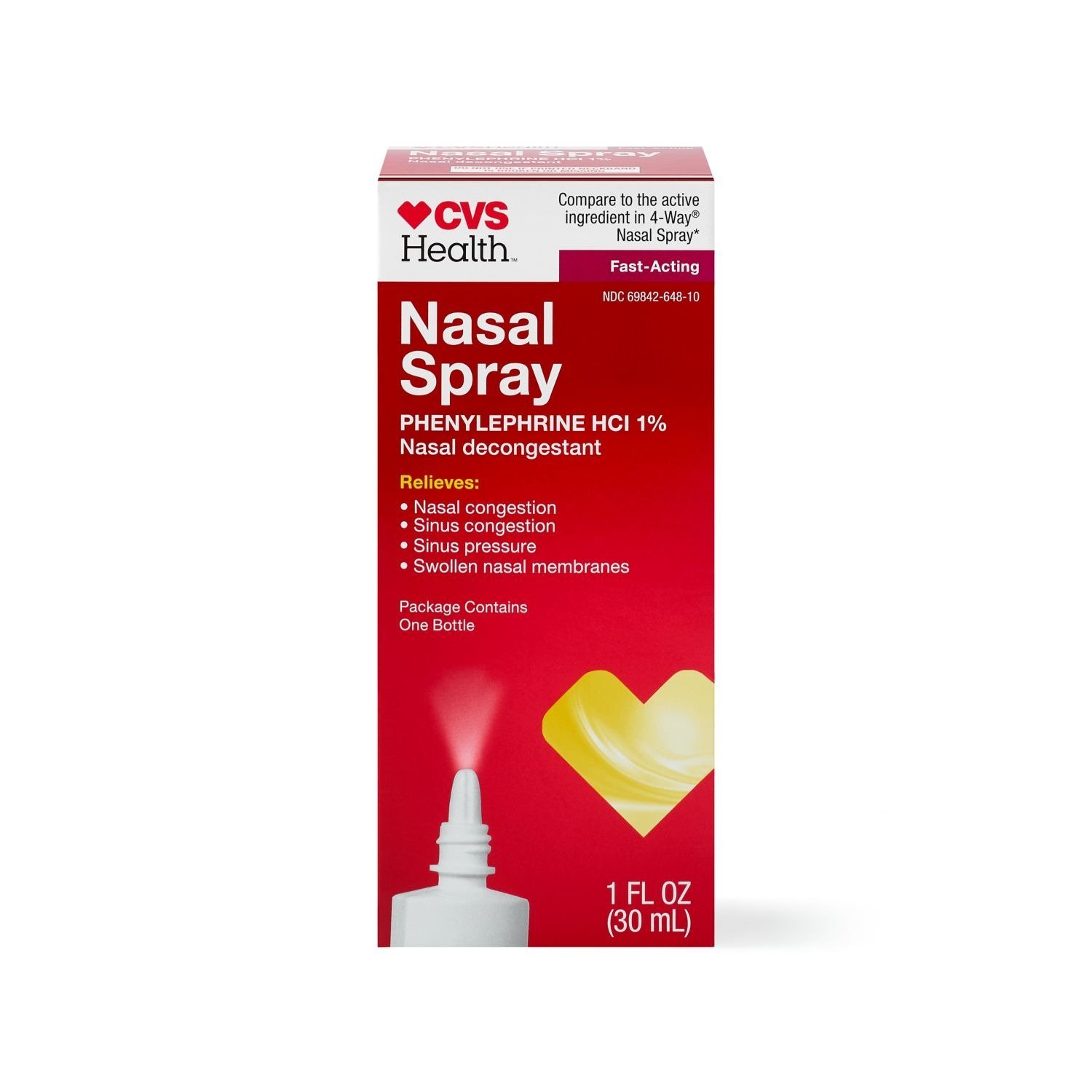 CVS Health Fast-Acting Nasal Spray (Phenylephrine HCl 1% Nasal Decongestant, 1 fl oz)