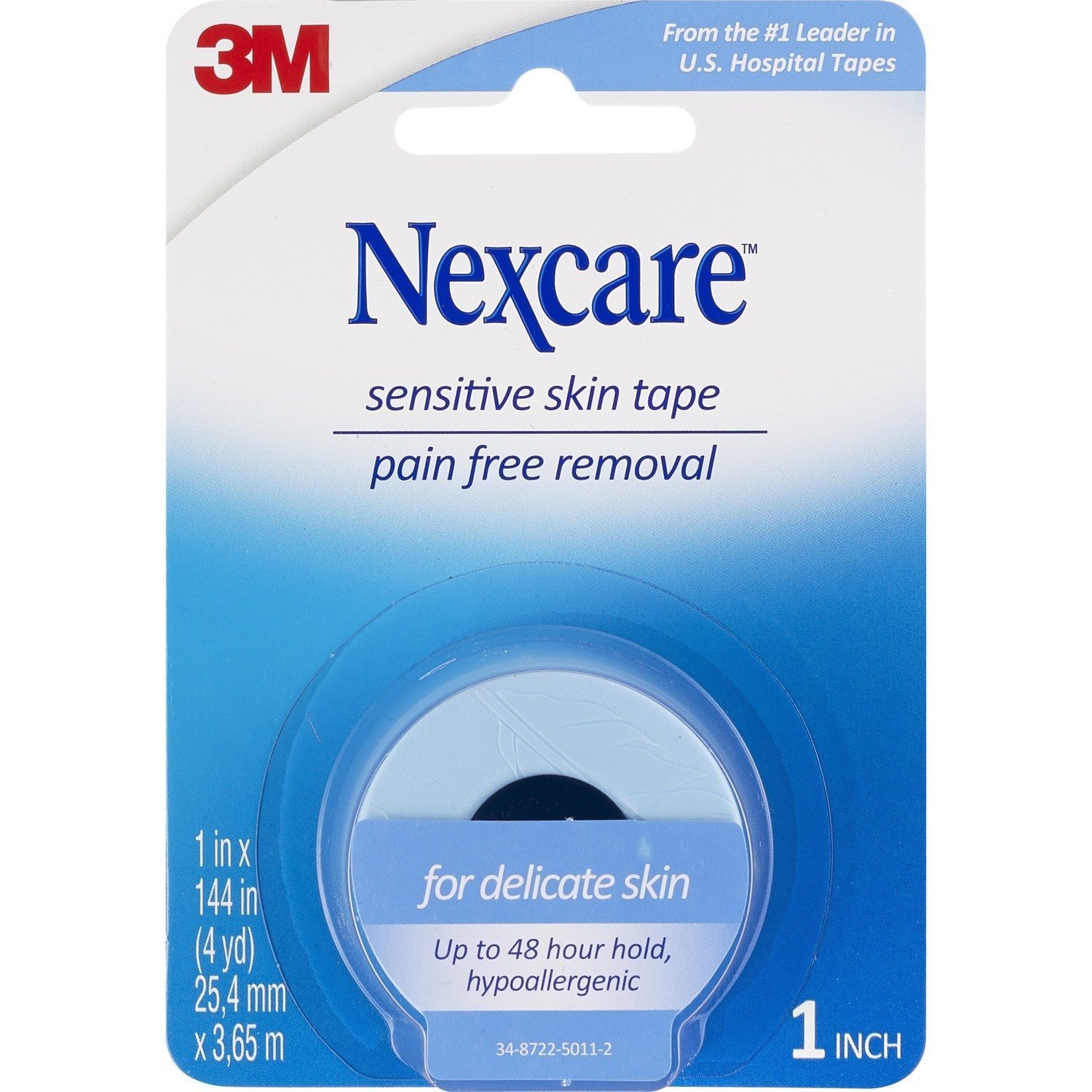 Nexcare Strong Hold Pain-Free Removal First Aid Tape  Sensitive Skin  1/Roll