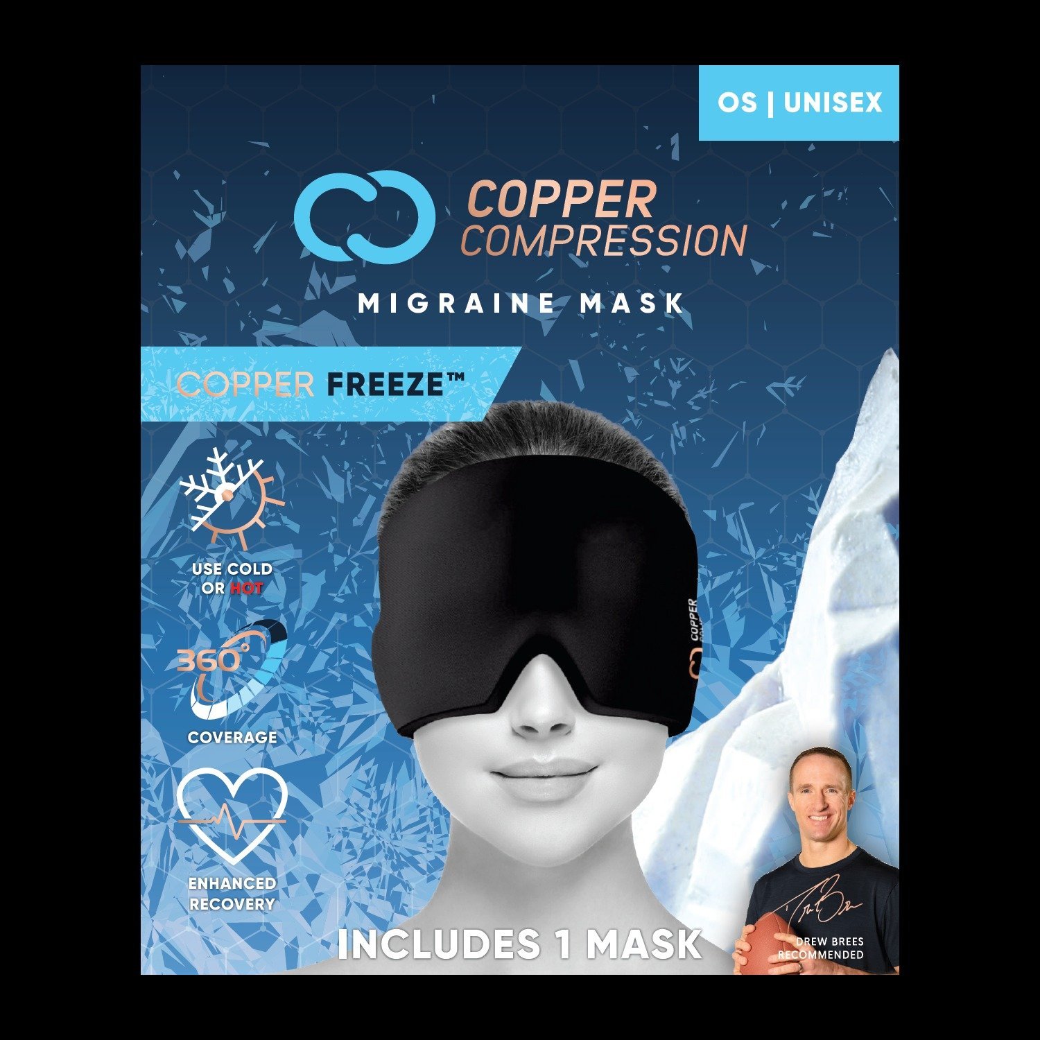 Copper Freeze Migraine mask